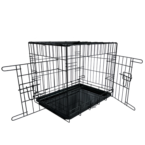 Hondenbench-budget-zwart-2-deurs - Huisdiervoordeelshop, de goedkope dierenwinkel.