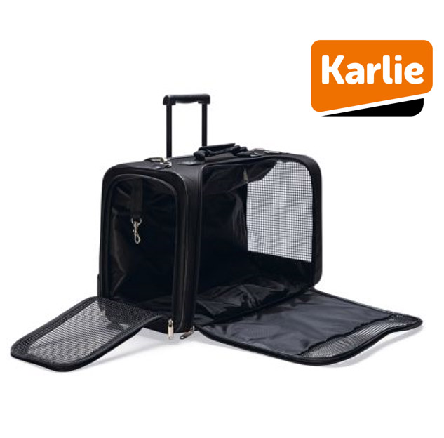 Huisdiervoordeelshop_Reistas_trolley_karlie - Huisdiervoordeelshop, de goedkope dierenwinkel. goedkope-aanbieding-actie-reistas-trolley-honden-vervoersbox