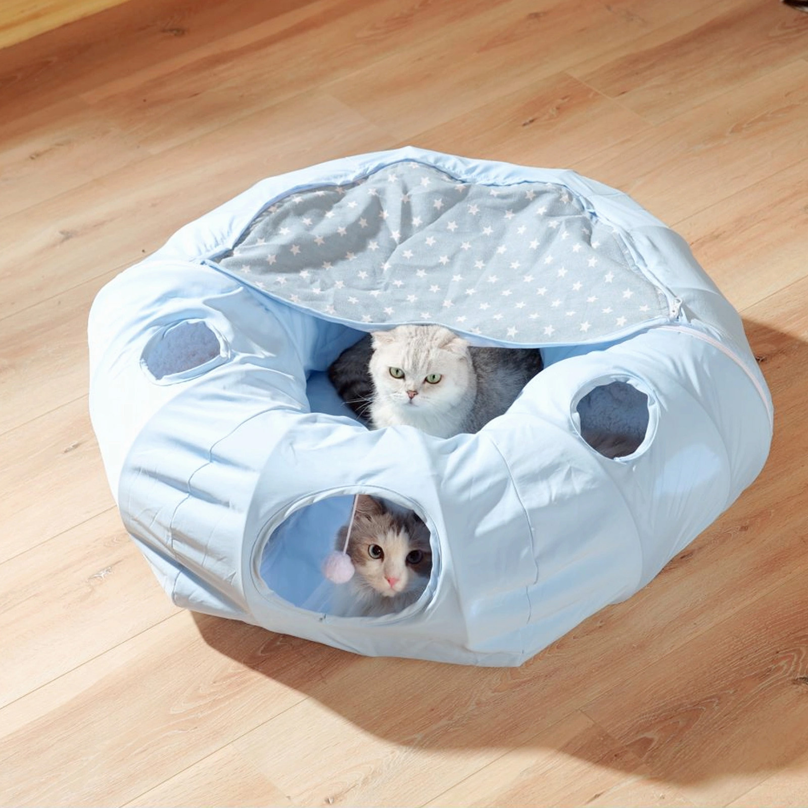 Huisdiervoordeelshop_jari_kattentunnel_en_mandje_in_1_sfeer - Huisdiervoordeelshop, de goedkope dierenwinkel.