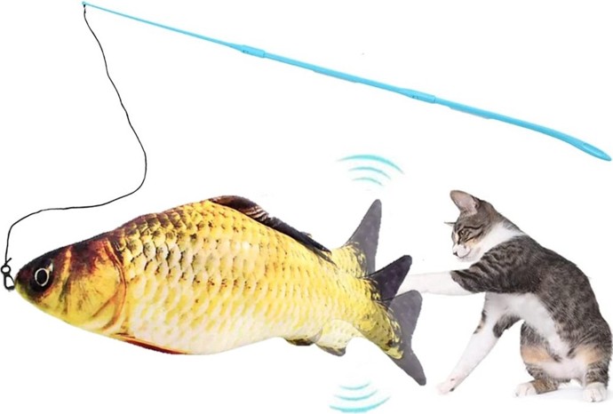 Huisdiervoordeelshop_kattenhengel_dancing_fish_automatisch - Huisdiervoordeelshop, de goedkope dierenwinkel. goedkope-aanbieding-actie-kattenhengel-bewegende-vis-dancing-fish-kattenspeeltje