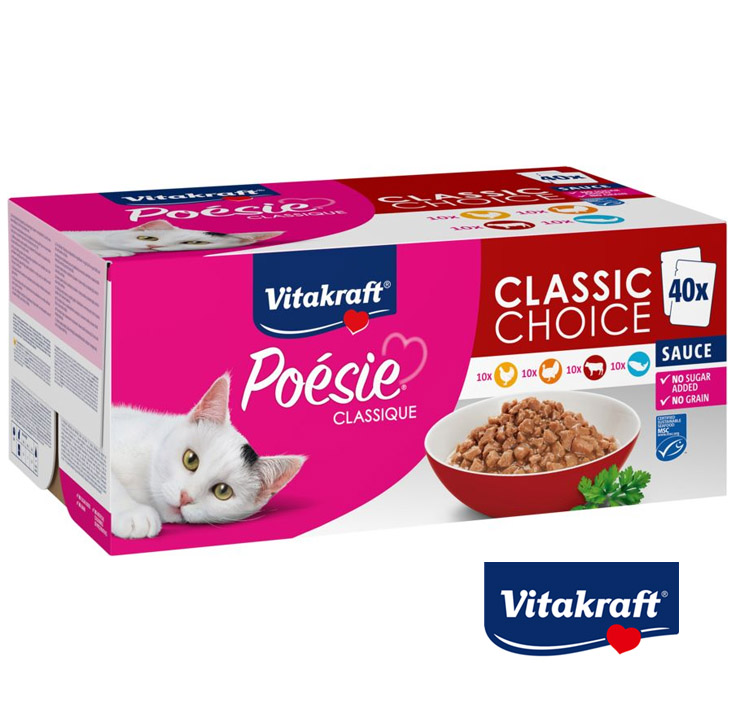 Huisdiervoordeelshop_natvoeding_katten_Vitakraft_Poésie_Classic_40-pack - Huisdiervoordeelshop, de goedkope dierenwinkel. goedkope-voeding-katten-aanbieding-vitakraft-natvoeding-pouchpakjes-actie