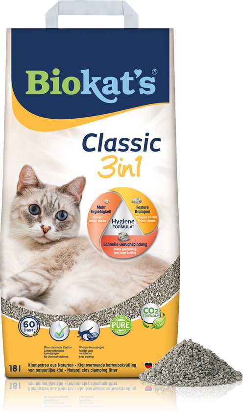 biokat-3in1-classic - Huisdiervoordeelshop, de goedkope dierenwinkel. biokat-3in1-classic kattenbakvulling