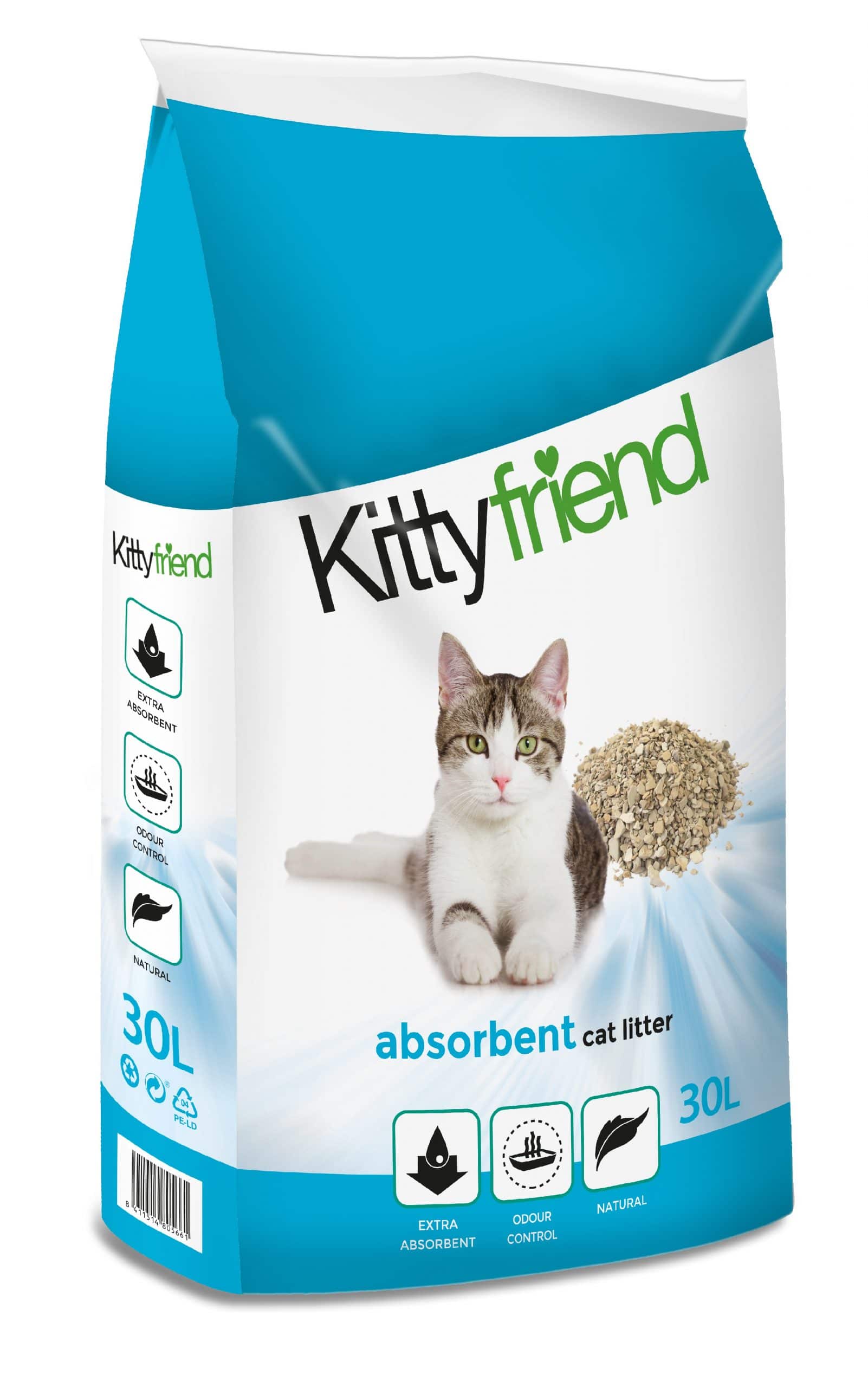 Kitty-friend-absorbent-30ltr - Huisdiervoordeelshop, de goedkope dierenwinkel.