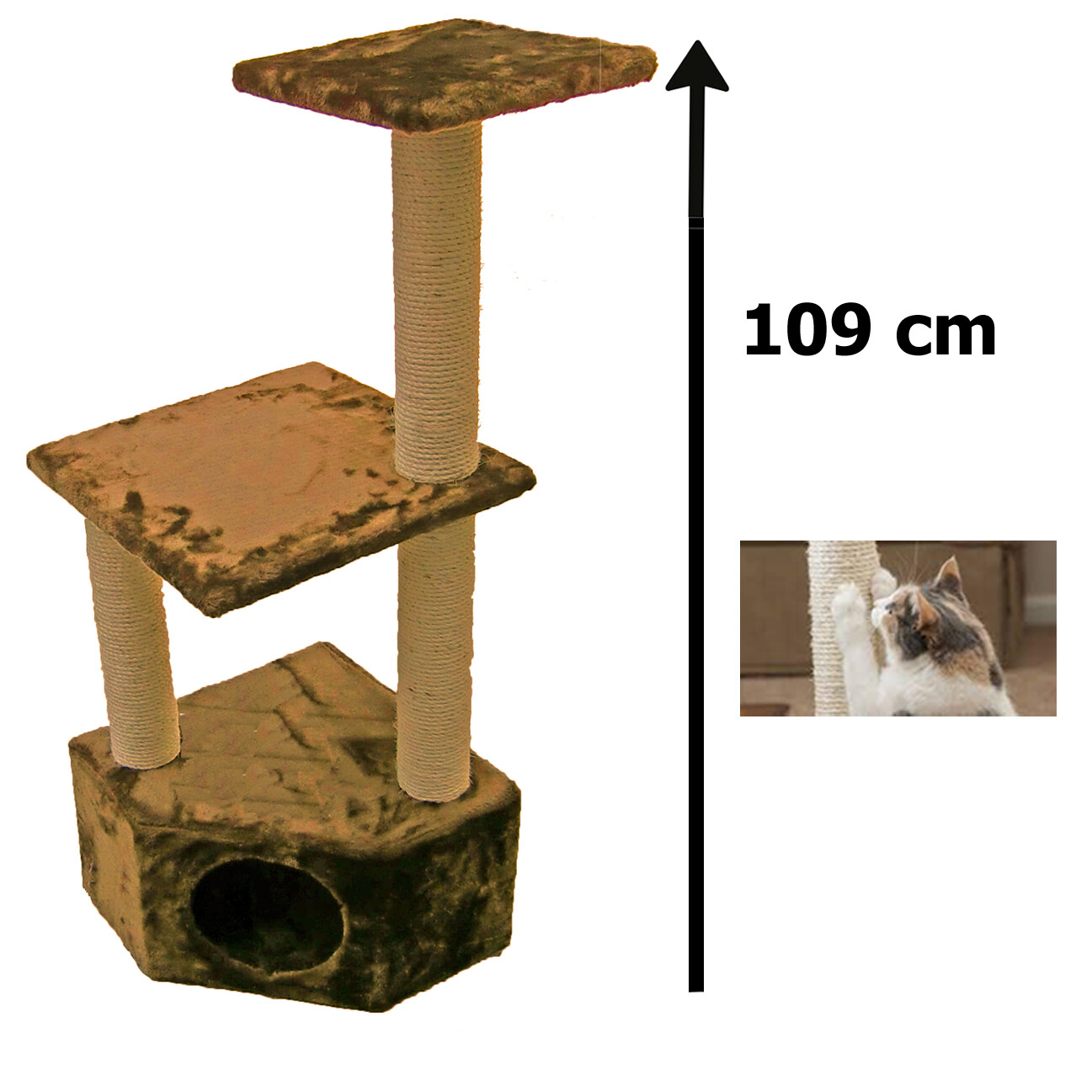 krabpaal prato - Huisdiervoordeelshop, de goedkope dierenwinkel. goedkoop-prato-bruin-zwart-grijs